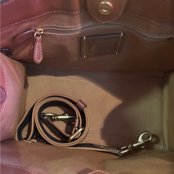 Coach Cargo Tote/ Canvas w/ Leather/Vegetable & Fruit Print - Picture 5 of 9